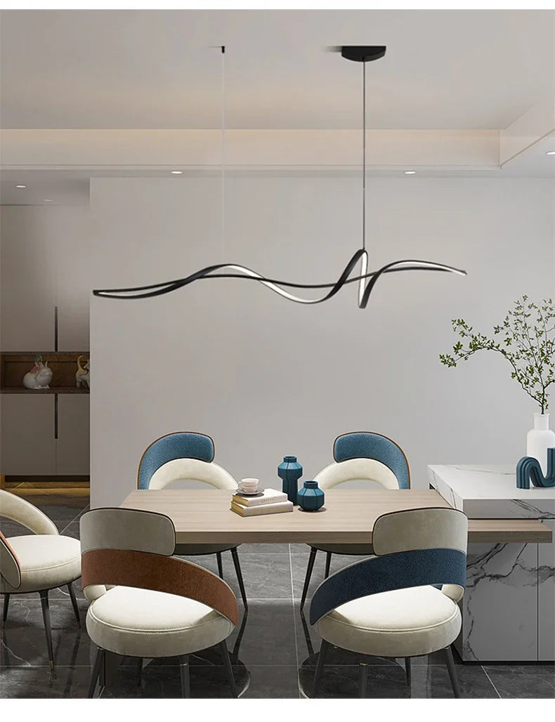 Modern Simple Led Pendant Lights for Dining Room Retaurant Living Room Bar Table Lamp Minimalism Home Fixture Interior Lighting