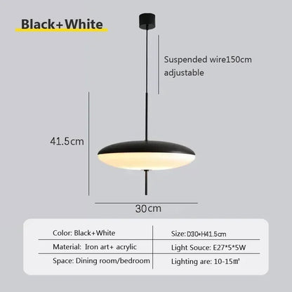 Nordic LED Pendant Light Flying Saucer Design Lamp For Bedroom Living Room Bar Cafe Office Indoor Simple Home Decorative Fixture