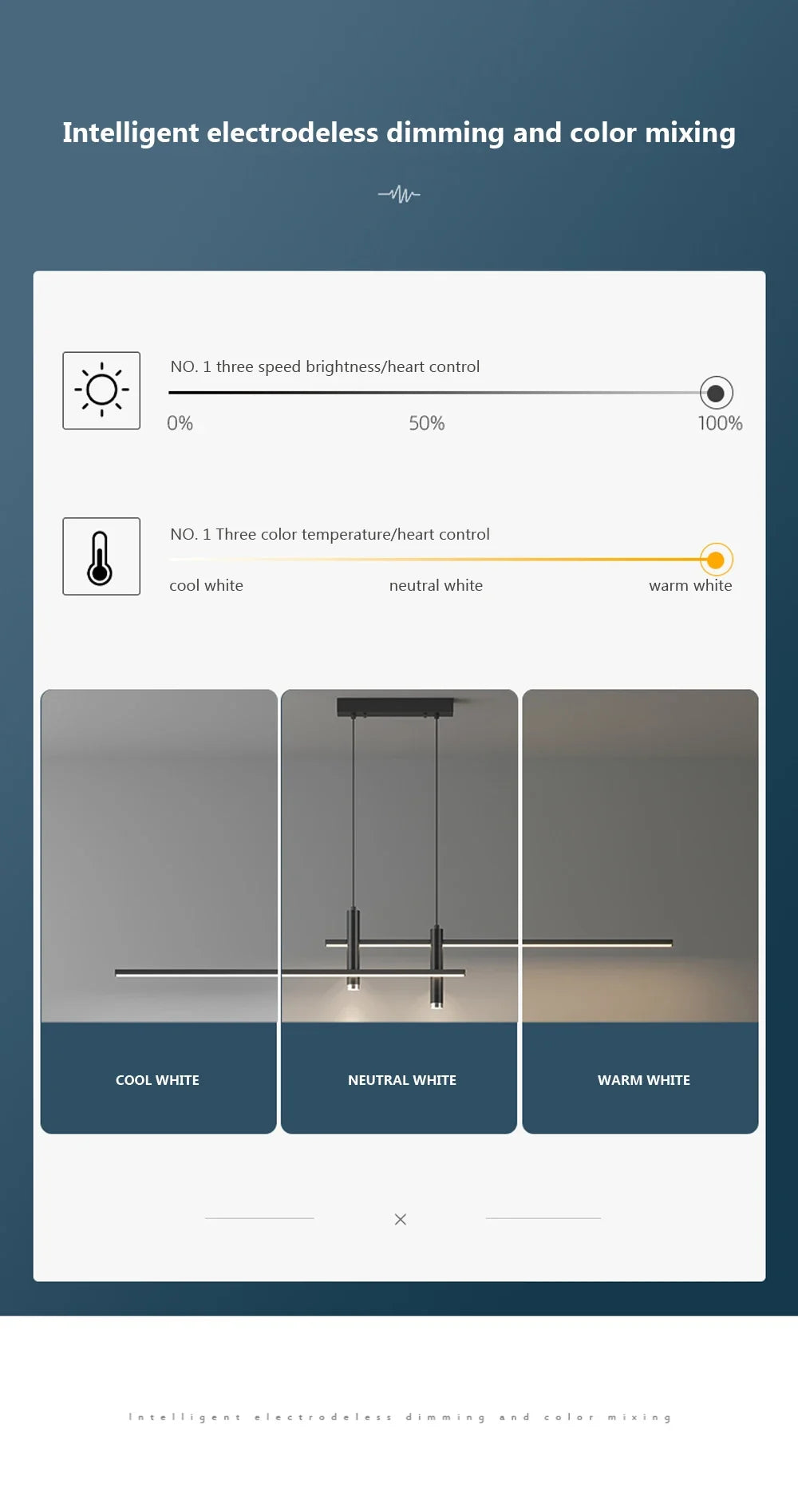 LED Pendant Light Restaurant Hanging Lamp Smart Remote Control Color Temperature Brightness Living Room Suspension Chandelier