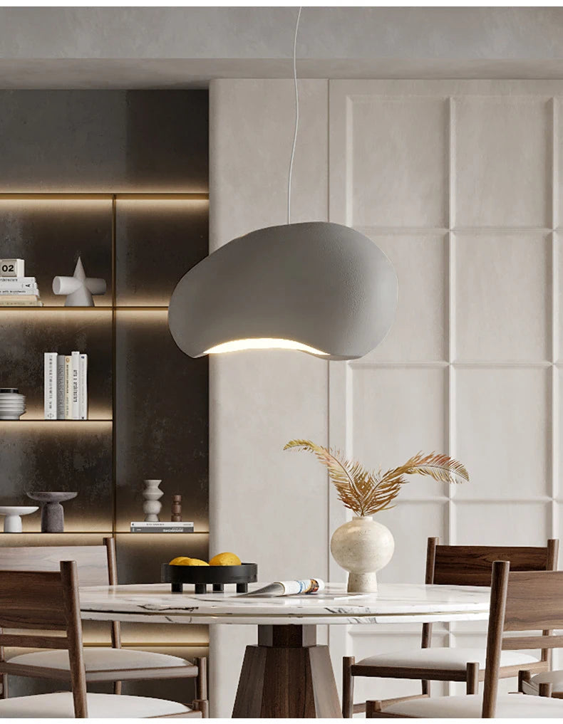 Nordic Wabi Sabi Pendant Lamps Dining Room Lighting Modern Living Room Bedroom LED Ceiling Chandelier Loft Lustre Hanghing Lamps