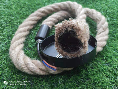 Industrial E27 Vintage Hemp Rope Pendant Lights Attic Personality Indoor Lightings for Loft/Living Room/Bar Pendant Chandelier