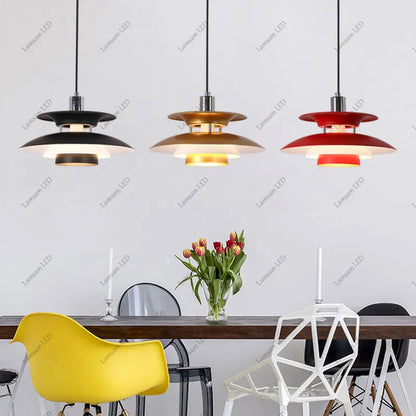 Danish Pendant Lamp UFO Ceiling Light Suspension Lightings E27 AC Powered 85-265V for Bedroom Dining Room Corridor Bar Balcony