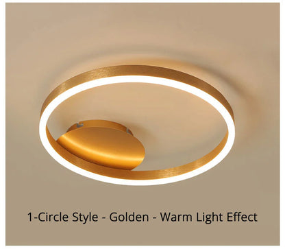 Black Led Chandeliers 3 Circle Bedroom Metal Living Dining Room Nordic Lighting Chandelier Brown Glossy Lamp Home Indoor Lamps