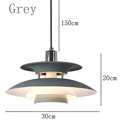 Danish Pendant Lamp UFO Ceiling Light Suspension Lightings E27 AC Powered 85-265V for Bedroom Dining Room Corridor Bar Balcony