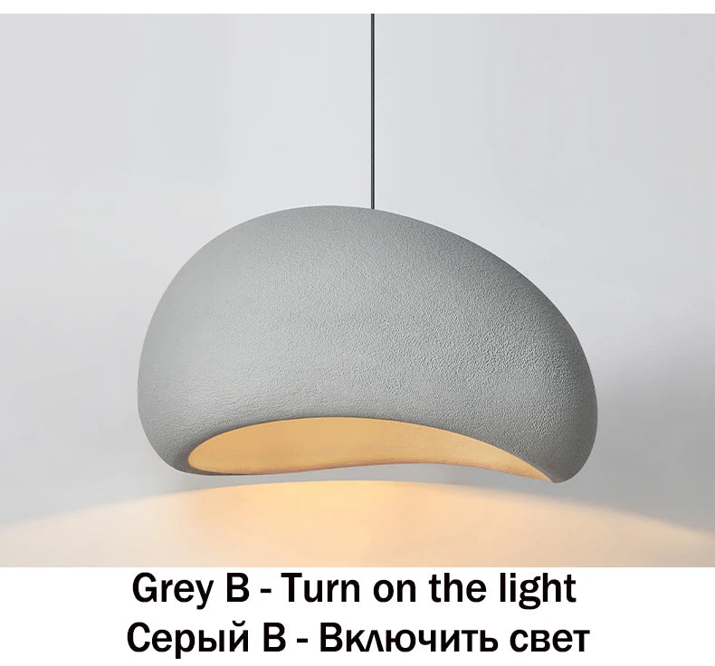 Nordic Wabi Sabi Pendant Lamps Dining Room Lighting Modern Living Room Bedroom LED Ceiling Chandelier Loft Lustre Hanghing Lamps