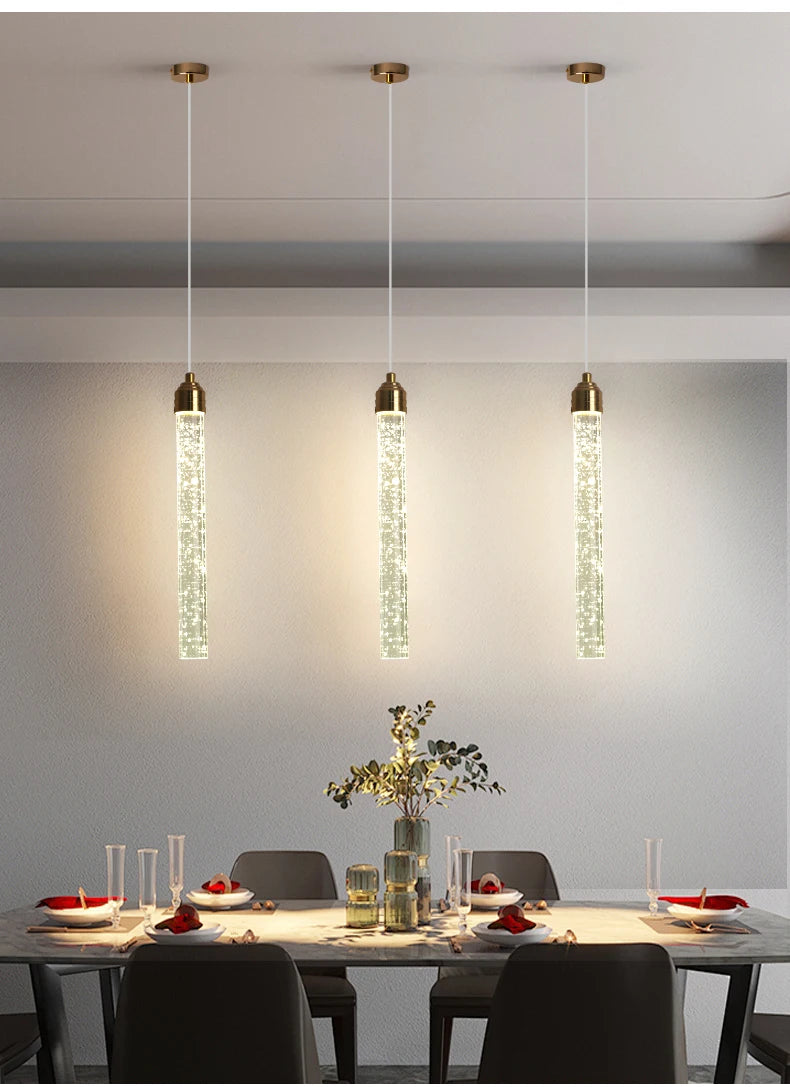 Luxury Crystal Pendant Light with Gold Fixtures Crystal Hanging Lamp  for Living Room Bedroom Dining Room Modern Home Decor