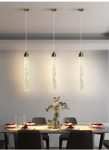 Luxury Crystal Pendant Light with Gold Fixtures Crystal Hanging Lamp  for Living Room Bedroom Dining Room Modern Home Decor