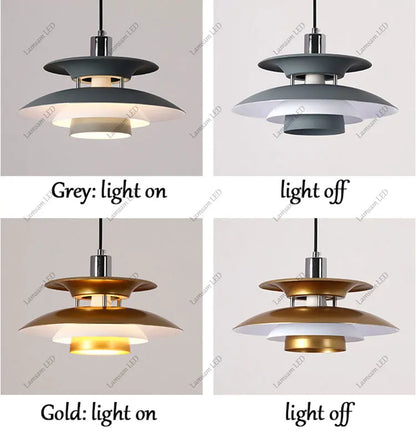 Danish Pendant Lamp UFO Ceiling Light Suspension Lightings E27 AC Powered 85-265V for Bedroom Dining Room Corridor Bar Balcony