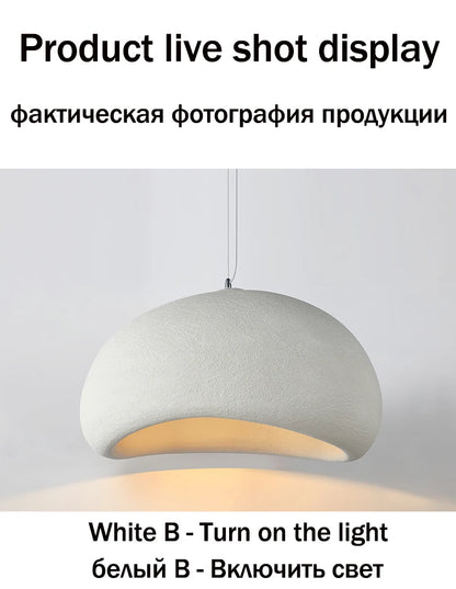 Nordic Wabi Sabi Pendant Lamps Dining Room Lighting Modern Living Room Bedroom LED Ceiling Chandelier Loft Lustre Hanghing Lamps