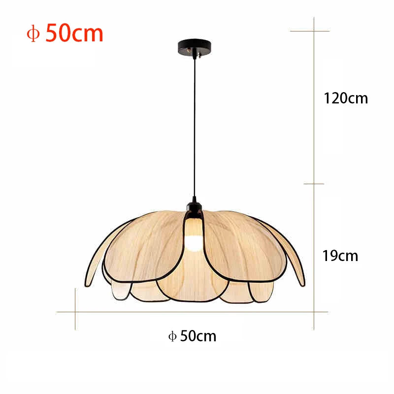 Vintage Hand-Woven Lotus Dining Room Chandelier Bedroom Living Room Lamp European And American art Atmosphere lighting Lamps E27