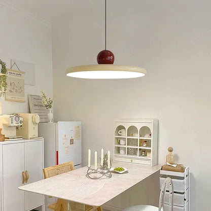 Nordic Cream Style Flying Saucer Pendant Light Restaurant Living Room Bedroom Bedside Lamp Home Interior Decorative Lamp 20/30cm
